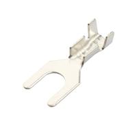 XIOKLM Morsettiera a forcella da 50 pezzi, pressata a freddo, terminale a crimpare nudo 3,2 mm, capocorda/messa a terra a forma U/Y, DJ4413-3.2B(100 pcs)