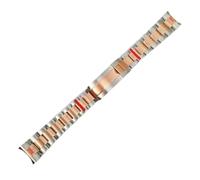 XIOKLM Parti for accessori for orologi con cinturino a scorrimento da 20 mm in acciaio inossidabile argento oro rosa nero(Brush b)