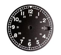XIOKLM Quadrante dell'orologio quadrante for NH35 NH36 orologi automatici da uomo sostituzioni quadranti salmone bianco nero finestra della data(Black dial-1-3H date)