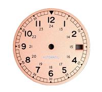 XIOKLM Quadrante dell'orologio quadrante for NH35 NH36 orologi automatici da uomo sostituzioni quadranti salmone bianco nero finestra della data(Salmon dial-3H date)