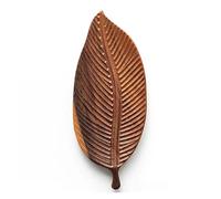 XIOKLM Vassoio in legno a forma di foglia, vassoio per dessert, snack, piatto da pasticceria in stile cinese, decorazione da tavola, supporto per torte, forniture per feste (B)