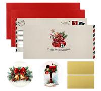 Xionghonglong 2 buoni di Natale, cartolina di Natale con adesivo da grattare/busta, Natale, regalo a sorpresa, buono, buono per il cinema, compleanno, biglietto aereo, buono di viaggio (rosso)