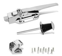 Xiozugibi Walk in Cooler Door Handle Complete Latch Kit con maniglia per porta del congelatore e sportello radiale del dispositivo di raffreddamento Offset da 1/8" a 1/4" Flush 5,9 pollici Maniglia di