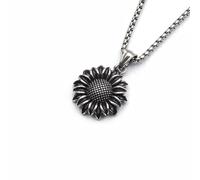 XIPIEIO Collana neutra alla Moda Collana con Ciondolo Punk Hip-Hop da Uomo Collana con Girasole Arte Semplice e retrò personalità Americana Regali di Gioielli