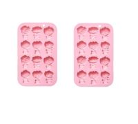XIQIRUI Stampo In Silicone Confezione Da 2 Stampi In Silicone a 12 Fori Per Cioccolatini Ideali Per Torte Biscotti E Fudge Rosa