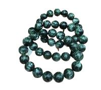 XIRUIFI Bracciale Serafinite Verde Naturale 13mm Donne Perline Rotonde Gemma Gioielli Moda Serafinite Perline AAAAA, Misura unica, Agata