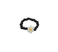 XIRUIFI Grazioso braccialetto con perline a forma di margherita, da donna, alla moda, bohémien, colorato, con charm elasticizzato, regalo per feste, Misura unica, Agata