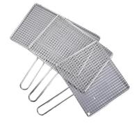 XIRUIFI Griglia quadrata in acciaio inox 304 per barbecue, griglia rotonda, rete a vapore, campeggio, escursionismo, rete metallica a rete (40 x 25 cm)