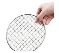 XIRUIFI Rete per barbecue rotonda in acciaio inossidabile 304, rete per arrosto, pancetta, griglie in ferro, accessori per barbecue, antiaderente, 28 cm