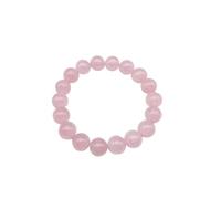 XIRUIFI Rosa Rosa Polvere Cristallo Quarzo Pietra Naturale Streche Braccialetto Elastico Corda Pulserase Gioielli Perline Amanti Donna Regalo, Misura unica, Perline da 8 mm, Agata