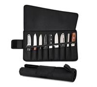 xiruiubao Borsa Coltelli Chef, Borsa Porta Coltelli con 9 Scomparti, Portatile e Impermeabile Rotolo Portacoltelli per Cucina, Campeggio e Escursioni, Regalo per Chefs o Appassionati di Cucina