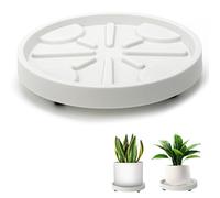 xiruiubao Sottovaso con Ruote, Portavasi con Ruote Universale Girevole a 360 Gradi, Supporto per Piante Rotondo ø 22 cm, Supporti Mobili per Vasi da Interno ed Esterno, Capacità di Carico 50 kg