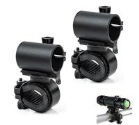 xiruiubao Supporto Torcia Bici, Rotazione a 360° Supporto per Faro da Bicicletta, Universale Porta Torcia a Sgancio Rapido per Ciclismo in Mountain Bike, Diametro da 23mm a 27mm, 2 Pezzi
