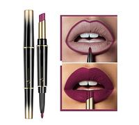 XIRUJNFD 16 Color Long Lasting Lipstick Lip Liner Combo, Dual Heads Lip Liner And Lipstick Set, Long Lasting Lipstick 24 Hour Waterproof, Matte Lip Liner (#8)