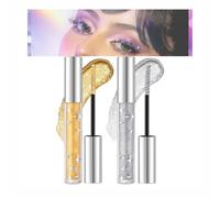 XIRUJNFD Glitter Mascara, Waterproof Gold+Silver Mascara per Ciglia, Allungante, Volumizzante, Arriccante, Impermeabile, Lunga Durata