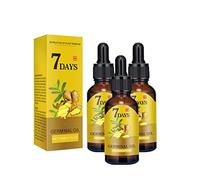 XIRUJNFD King of Ginger 7 Days Hair Growth, Ginger Oil for Hair Growth, Hair Growth Oil, Accelerate Hair Growth And Thick (3Pcs 40ML)