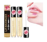 XIRUJNFD Lip Plumper, Vitamin E Lip Plumping Serum, Lip Maximizer, Lip Plumper Gloss Lip Oil, Hydrated Lips (2pcs)