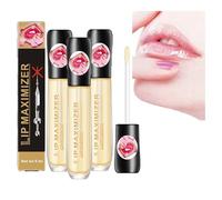 XIRUJNFD Lip Plumper, Vitamin E Lip Plumping Serum, Lip Maximizer, Lip Plumper Gloss Lip Oil, Hydrated Lips (3pcs)
