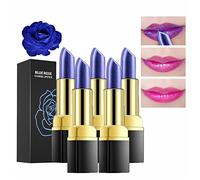 XIRUJNFD Magical Discoloration Blue-Rose Temperature Changing Lipstick, Magic Fast Apply Color Changing, Lip Gloss Moisturizing Long Lasting Waterproof Lipstick (5pcs)