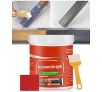 XIRUJNFD Rust Converter for Metal with Brush, 10.7 FL Oz Rust Remover for Metal, Multi Functional Metal Conversion Agent, Rust Converter for Metal, Car, Steel, Rust Paint for Metal (Red)