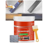 XIRUJNFD Rust Converter for Metal with Brush, 10.7 FL Oz Rust Remover for Metal, Multi Functional Metal Conversion Agent, Rust Converter for Metal, Car, Steel, Rust Paint for Metal (Grey)