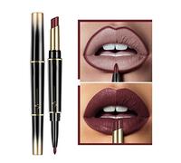 XIRUJNFD Set Doppia Testa Matita e Rossetto 16 Colori, Lunga Durata 24 Ore Impermeabile, Finitura Opaca (#10)