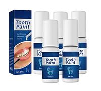 XIRUJNFD Tooth Paint, Teeth Whitening Paint, Teeth Whitening Gel, Teeth Stain Remover, Instant Whitening Paint for Teeth (5Pcs)