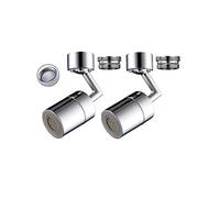 XIRUJNFD Universal Splash Filter Faucet, 720 Degree Swivel Sink Faucet Aerator, Splash Filter Faucet, Faucet Extender Faucet Adapter (2PCS)