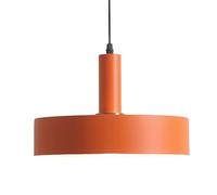 XIRYTU-H 30cm Lampada a Sospensione Moderna in Metallo con Accenti Dorati, Altezza Regolabile, Lampadario da Soffitto Industriale E27 per Soggiorno, Camera da Letto, Caffè, Bar (arancione)