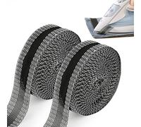 Xishoyen 2 Rotoli Nastro Termoadesivo per Tessuti, Adesivo per Orlo Pantaloni, Orlo Svelto Termoadesivo Forte per Tende, Vestiti, Tessuti