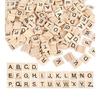 Xishoyen 252 Pezzi Lettere in Legno Dalla A Alla Z, Giochi In Scatola Lettere di Legno per Giochi da Tavolo, Studio, Spelling, Regali (20 x 18 x 4mm)