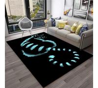 Xisnuient Tapis Floral Pastoral Avec Chat Mignon, Fußmatte Moderne Fantaisie Avec Chat, Salon Et Chambre À Coucher, Tapis De Divertissement Doux Et Antidérapant (Colore 6,50x80cm)