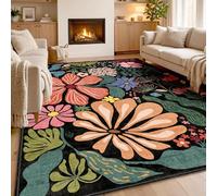 Xisnuient Tappeti Con Motivo Floreale Antiscivolo Boho Vintage Pelo Basso Resistente Alle Macchie, Per Soggiorno, Camera Da Letto, Cucina E Ufficio (COLORE 2,100x120cm)
