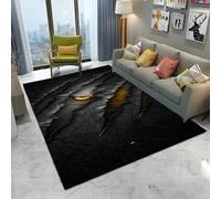 Xisnuient Tappeto 3D Effetto Graffi Artigli, Tappeto Antiscivolo per Soggiorno Camera da Letto,Decorativo Nero con Design Mostro,Morbido a Pelo Corto per Casa Ufficio (COLORE-6,80x120cm)