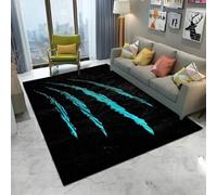 Xisnuient Tappeto 3D Effetto Graffi Artigli, Tappeto Antiscivolo per Soggiorno Camera da Letto,Decorativo Nero con Design Mostro,Morbido a Pelo Corto per Casa Ufficio (COLORE-4,80x160cm)