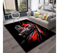 Xisnuient Tappeto Camera Da Letto Gaming Graffiti Ragazzo Bambini Tappeto Salotto Gamer Modello Di Auto Da Corsa Neon Lavabile Grande Antiscivolo Gioco Morbido (Colore 5,160x230cm)