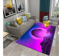 Xisnuient Tappeto Da Gaming Cyberpunk Neon 3D Fluorescente Circuito Stampato Illusione Colorata Tappeto Antiscivolo Per Ragazzi Adolescenti Gamer Camera Soggiorno Sala Giochi Casa (Colore 3,50x80cm)