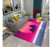 Xisnuient Tappeto Da Gaming Cyberpunk Neon 3D Fluorescente Circuito Stampato Illusione Colorata Tappeto Antiscivolo Per Ragazzi Adolescenti Gamer Camera Soggiorno Sala Giochi Casa (Colore 1,80x160cm)