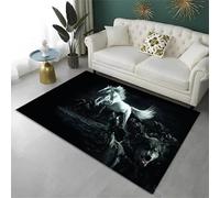 Xisnuient Tappeto Decorativo Per La Camera Dei Ragazzi E Bambini, Desert Thousand Miles Black Horse Cool Visual Game, Grande Tappeto Il Soggiorno Da Letto Di Ragazze (Colore 5,80x120cm)