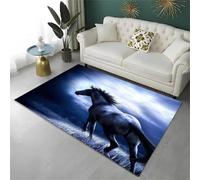 Xisnuient Tappeto Decorativo Per La Camera Dei Ragazzi E Bambini, Desert Thousand Miles Black Horse Cool Visual Game, Grande Tappeto Il Soggiorno Da Letto Di Ragazze (Colore 3,100x150cm)