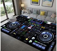 Xisnuient Tappeto DJ Music Screen Motivo Soggiorno Camera da Lett Divano Sala da Pranzo Cucina Bagno Corridoio Scivolo Tappetino Antiscivolo Musica Bar Decor CD Carpet (Colore 5,80x120 cm)