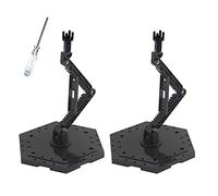 XISTEST Hobby Action Base, supporto per modellini, espositore per hobby compatibile con modelli di figure Gundam HG RG in scala 1/144, nero (2 pezzi)