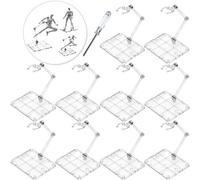 XISTEST Supporto Figura, Figura di Supporto, 10PCS Supporto per Action Figure Con 1 PCS Cacciavite, Trasparente