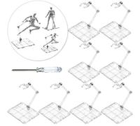 XISTEST Supporto per action figure, 8 pezzi, supporto per action figure, compatibile con HG RG SD SHF Gundam 1/144 giocattolo con cacciavite trasparente