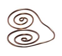 XITEA 2. aperto elicoidale mano gioielli regolabile spirituale struttura metallica per energia messa a terra uso quotidiano bracciale in rame fatto a mano, Misura unica, come descritto