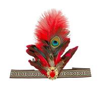 XITEA Accessori per feste di carnevale fascia per capelli per feste di MardiGras fascia piumata fascia per capelli indiana anni '20 Flapper Puntelli
