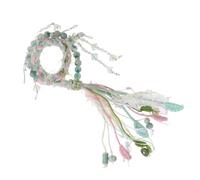 XITEA Braccialetto tibetano cinese fiore perline catena da polso etnica nappe braccialetto gioielli artigianali per