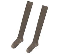 XITEA Calze sopra il ginocchio calde di lana calze lunghe con antiscivolo antiscivolo Grippers Womens coscia alta sopra il, Caff, Taglia unica