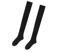 XITEA Calze sopra il ginocchio calde di lana calze lunghe con antiscivolo antiscivolo Grippers Womens coscia alta sopra il, Nero , Taglia unica