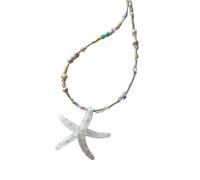 XITEA Collana con ciondolo a forma di stella marina alla moda, regolabile, gioiello per il collo degli animali, aggiunge fascino alla moda a qualsiasi abbigliamento, Resina